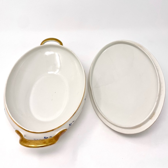 TV Tressemanes & Vogt Limoges France Stern Brothers Oval Covered Vegetable Dish - Picture 6 of 11